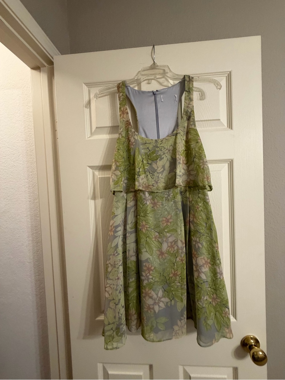 Jessica Simpson Light Green Floral Mini Dress
